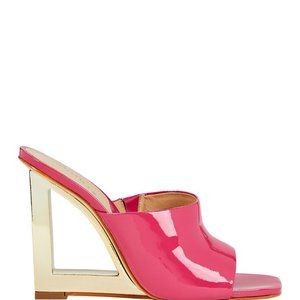 NEW Schutz Divana Illusion Leather Mules - Pink Size 8.5 - No Box